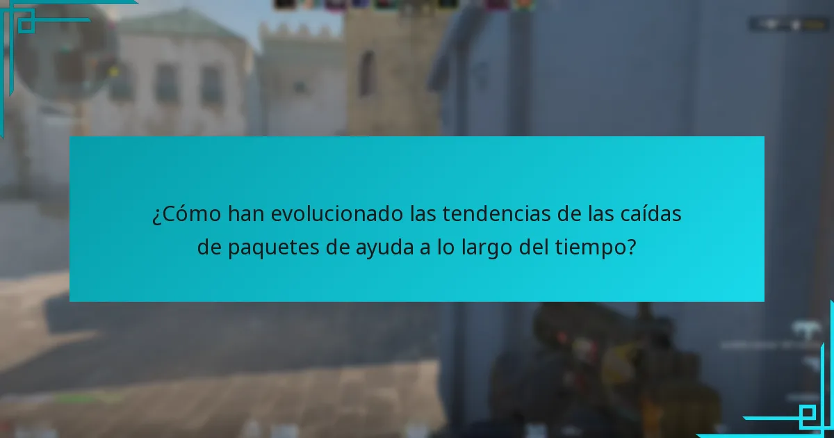 ¿Cómo han evolucionado las tendencias de las caídas de paquetes de ayuda a lo largo del tiempo?