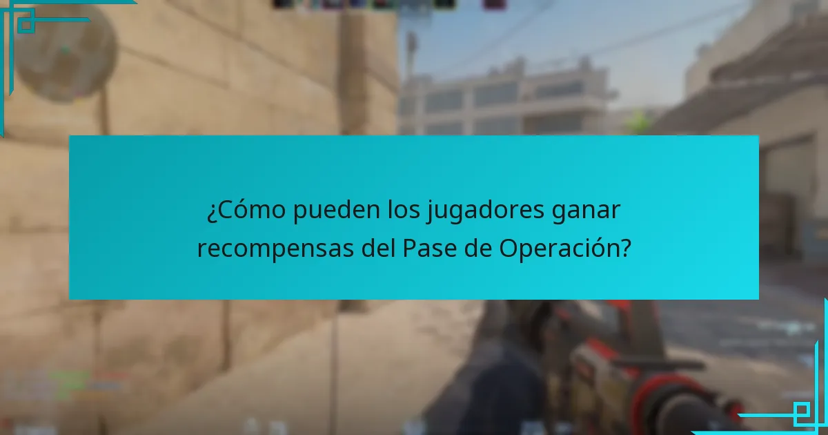 ¿Cómo pueden los jugadores ganar recompensas del Pase de Operación?