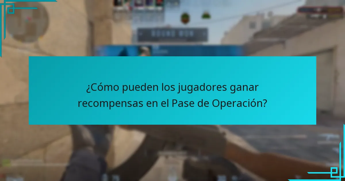 ¿Cómo pueden los jugadores ganar recompensas en el Pase de Operación?