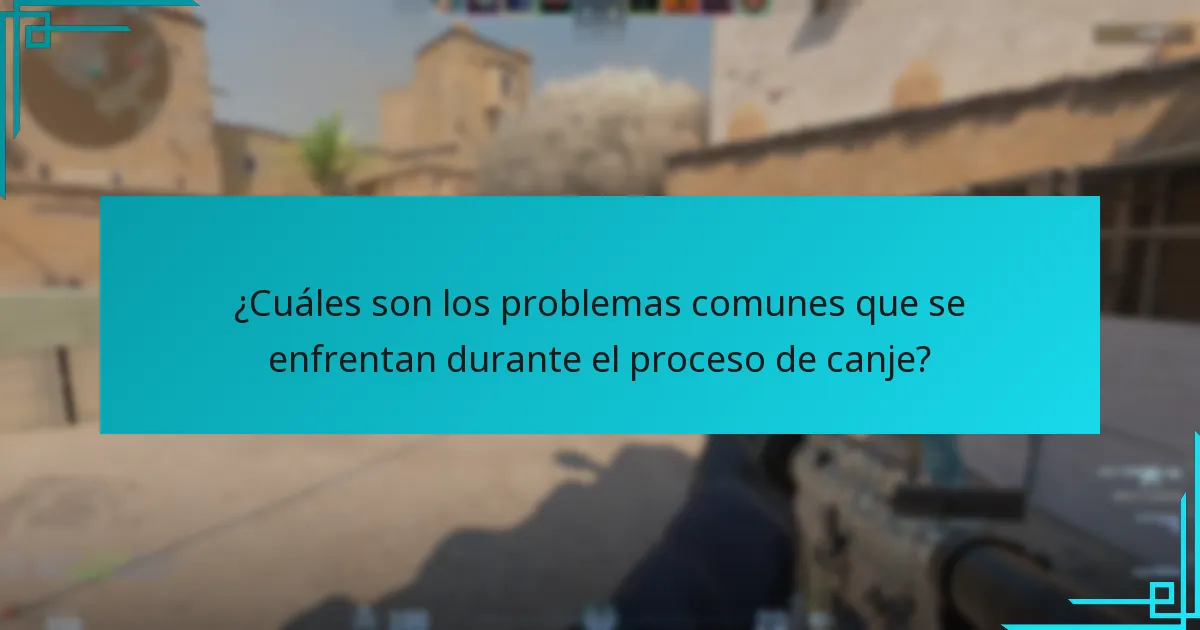 ¿Cuáles son los problemas comunes que se enfrentan durante el proceso de canje?
