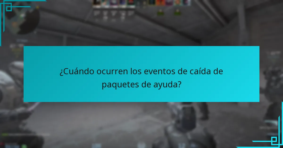 ¿Cuándo ocurren los eventos de caída de paquetes de ayuda?