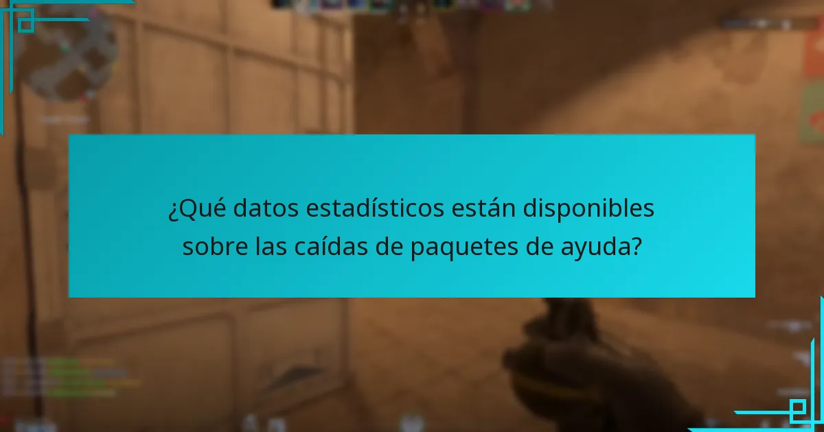¿Qué datos estadísticos están disponibles sobre las caídas de paquetes de ayuda?
