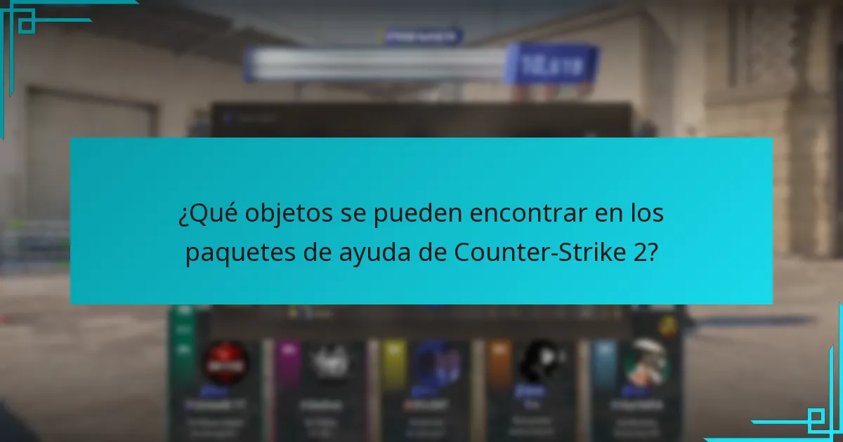¿Qué objetos se pueden encontrar en los paquetes de ayuda de Counter-Strike 2?