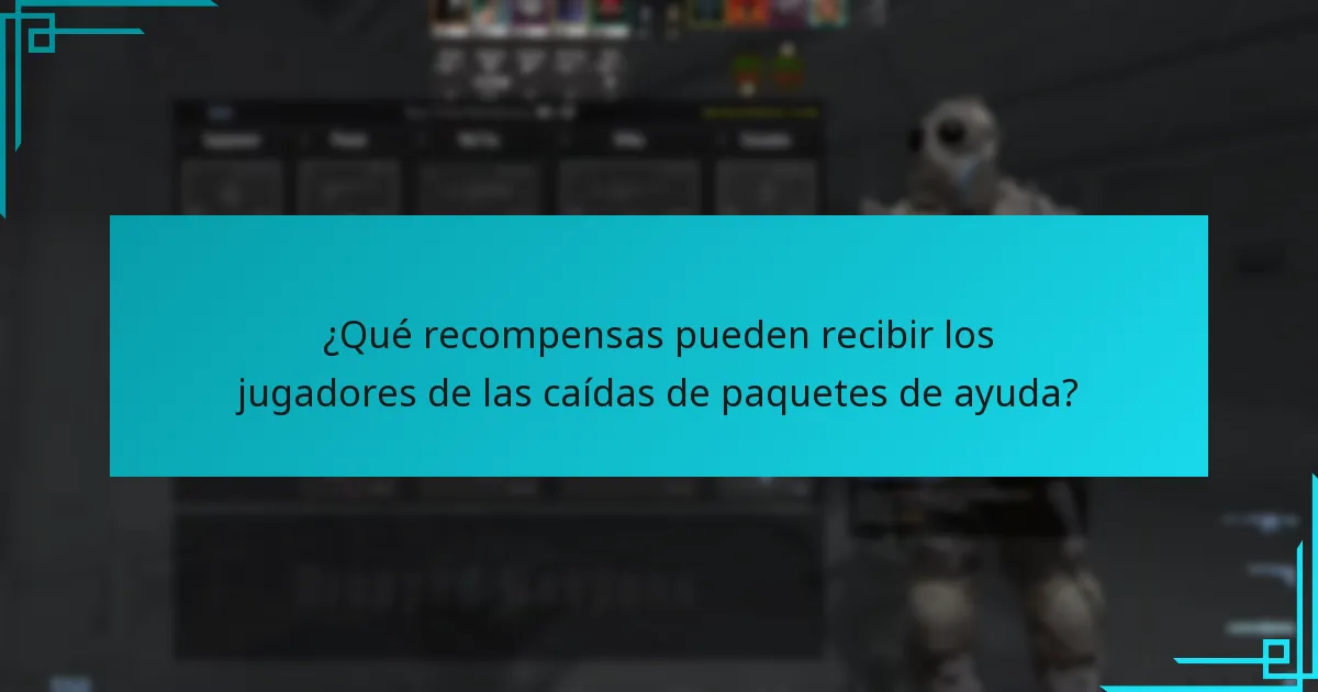 ¿Qué recompensas pueden recibir los jugadores de las caídas de paquetes de ayuda?